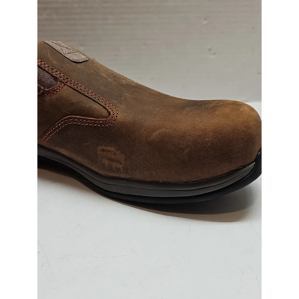 Red Wing Shoes 6705 Mens 10 E2 Brown Leather Safety Toe Slip On Work Shoes SD SR